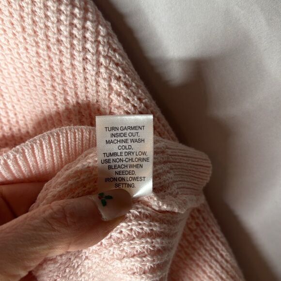 LA Hearts PacSun Pink Cropped Waffle Knit Seater. Size Small. - Picture 6 of 6